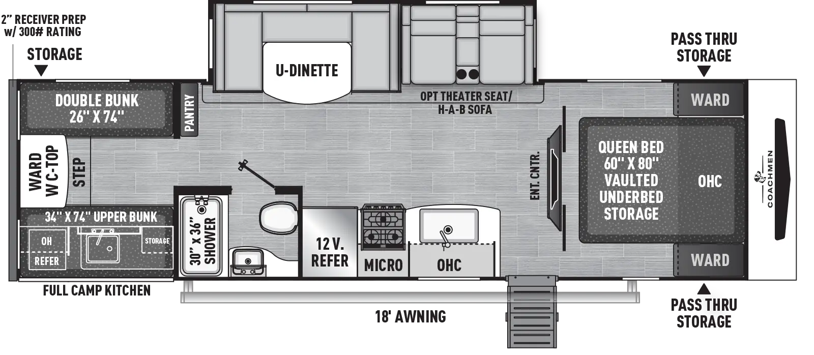 Freedom Express Ultra Lite 292BHDS Floorplan